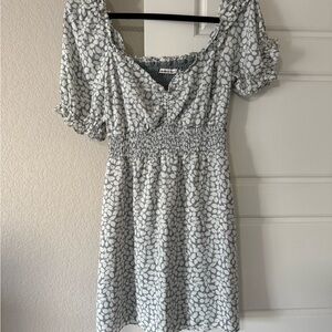 Abercrombie & Fitch White and Gray Mini Dress